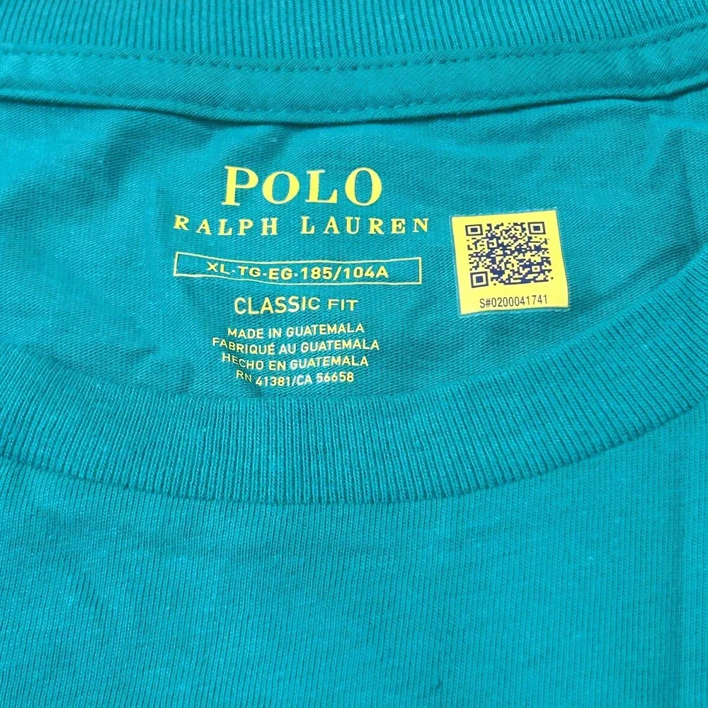 Polo Ralph Lauren Shirt Mens XL Green Classic Fit Crew Neck Logo T-Shirt NEW